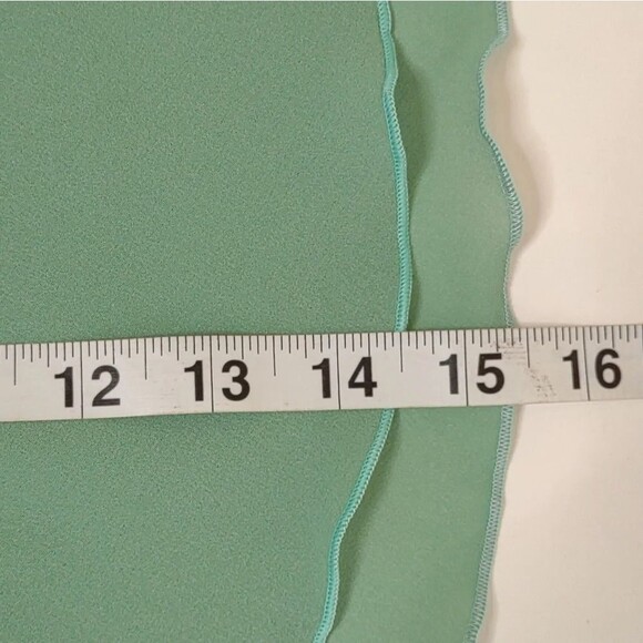 Green Ruffle Layered Sleeve Pastel Chiffon Top Green Small St. Patrick's Day - Picture 10 of 16